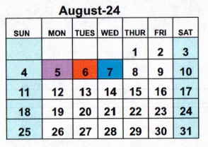 District School Academic Calendar for Ky Tech - Bowling Green Regional Tech Center for August 2024