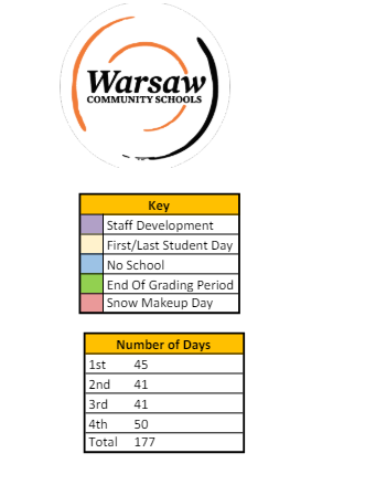 District School Academic Calendar Legend for Jefferson Elementary School