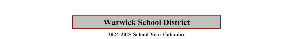 District School Academic Calendar for Pilgrim High School