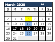District School Academic Calendar for Chaparral Elementary School for March 2025