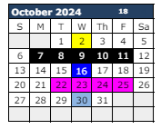 District School Academic Calendar for Chaparral Elementary School for October 2024