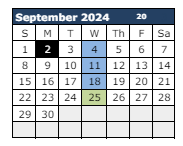 District School Academic Calendar for Chaparral Elementary School for September 2024