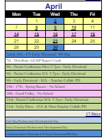 District School Academic Calendar for Maloney Interdistrict Magnet School for April 2025
