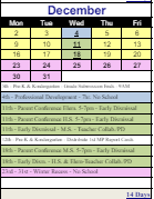 District School Academic Calendar for Maloney Interdistrict Magnet School for December 2024