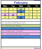 District School Academic Calendar for Margaret M. Generali Elementary Scho for February 2025