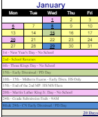 District School Academic Calendar for Maloney Interdistrict Magnet School for January 2025