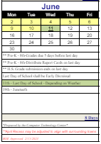 District School Academic Calendar for Margaret M. Generali Elementary Scho for June 2025
