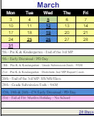 District School Academic Calendar for Maloney Interdistrict Magnet School for March 2025