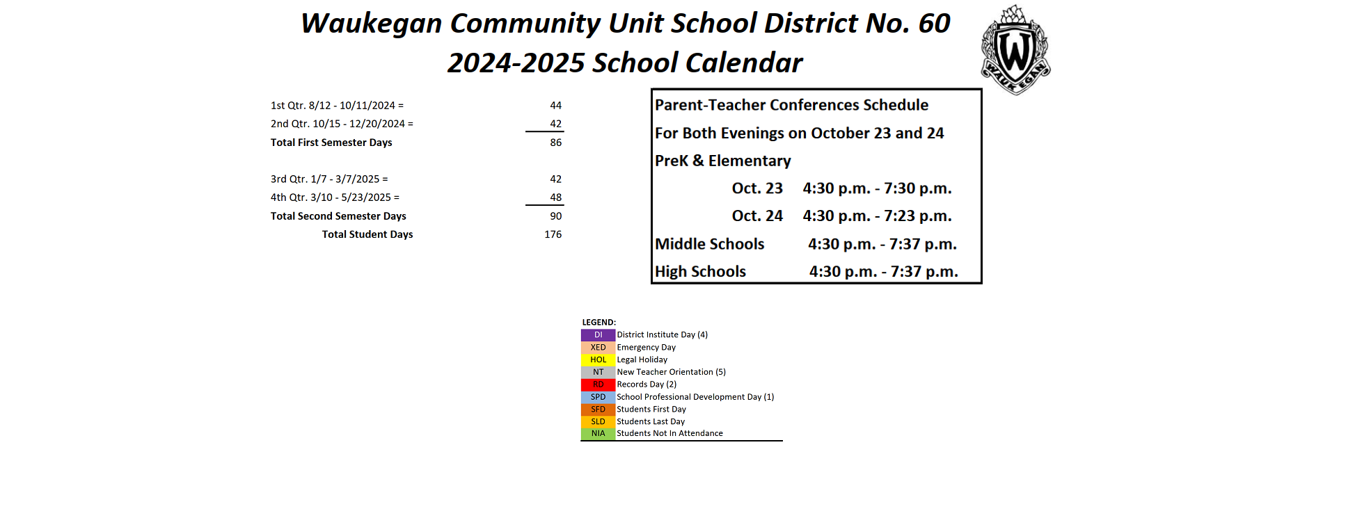 District School Academic Calendar Key for Miguel Juarez Middle School