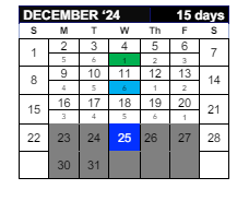 District School Academic Calendar for Eastwood Elementary School for December 2024