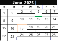 District School Academic Calendar for Eastwood Elementary School for June 2025