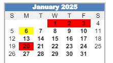 District School Academic Calendar for Jackson Elementary School for January 2025