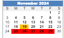 District School Academic Calendar for East Junior High School for November 2024