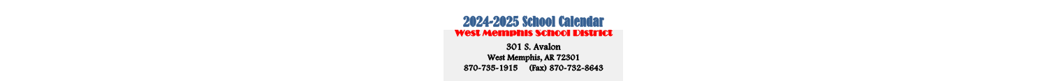 District School Academic Calendar for East Junior High School