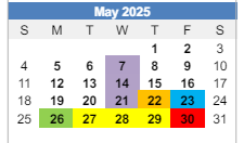 District School Academic Calendar for Western High School for May 2025