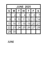 District School Academic Calendar for Maple Glen Elementary for June 2025