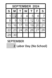 District School Academic Calendar for Maple Glen Elementary for September 2024
