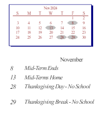 District School Academic Calendar for Meadowview Elementary Sch for November 2024