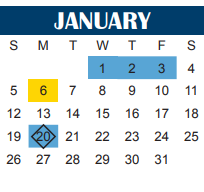 District School Academic Calendar for Cunningham School for January 2025