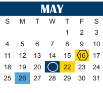 District School Academic Calendar for Kirby Math-science Ctr for May 2025