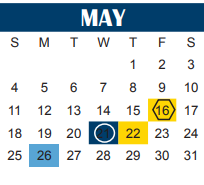 District School Academic Calendar for Burgess Elementary for May 2025