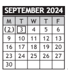 District School Academic Calendar for Washington Accelerated Learning Elem for September 2024