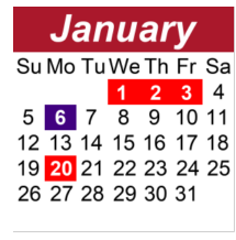 District School Academic Calendar for College Grove Elementary for January 2025