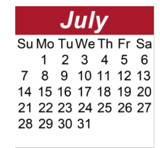 District School Academic Calendar for Heritage Elementary for July 2024