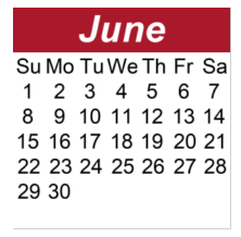 District School Academic Calendar for Westwood Elementary School for June 2025