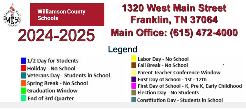 District School Academic Calendar Key for Lipscomb Elementary School