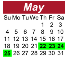 District School Academic Calendar for Heritage Elementary for May 2025