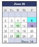 District School Academic Calendar for Fifth Avenue School for June 2025