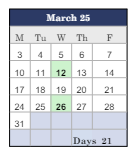 District School Academic Calendar for Fifth Avenue School for March 2025