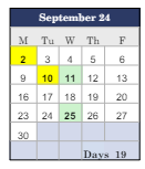 District School Academic Calendar for Fifth Avenue School for September 2024