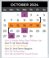 District School Academic Calendar for Groves Elementary School for October 2024