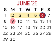 District School Academic Calendar for West Side Upper Elementary for June 2025