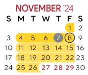 District School Academic Calendar for West Side Upper Elementary for November 2024