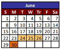 District School Academic Calendar for Desert View Middle School for June 2025