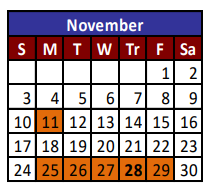 District School Academic Calendar for Pasodale Elementary for November 2024