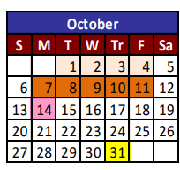 District School Academic Calendar for East Point Elementary for October 2024