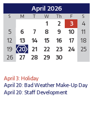 District School Academic Calendar for Marion Elementary for April 2026