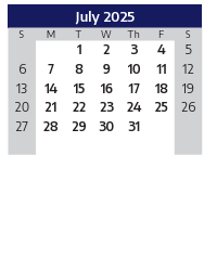District School Academic Calendar for Marion Elementary for July 2025