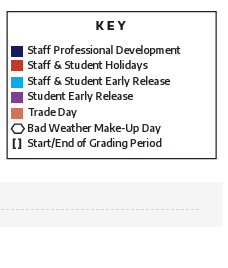 District School Academic Calendar Legend for Marion Elementary