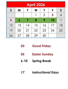 District School Academic Calendar for Elberta Elementary School for April 2026
