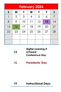 District School Academic Calendar for Elberta Elementary School for February 2026