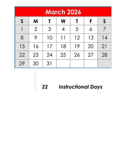 District School Academic Calendar for Elberta Elementary School for March 2026
