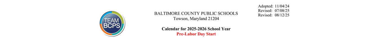 District School Academic Calendar for Baltimore Highlands Elementary