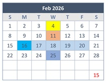 District School Academic Calendar for Woodridge Elementary for February 2026