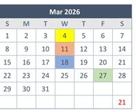 District School Academic Calendar for Woodridge Elementary for March 2026