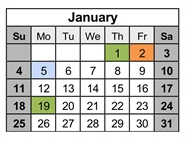 District School Academic Calendar for Pleasant Hill Elementary School for January 2026